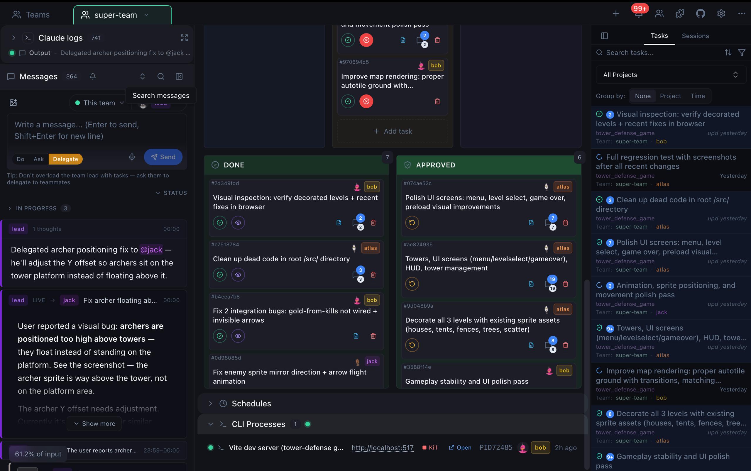Agent team communication